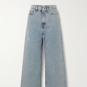 High-rise wide-leg organic jeans